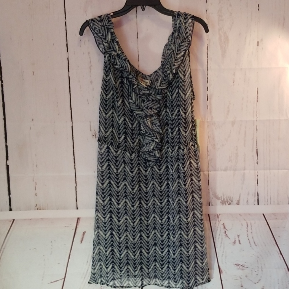 Olsenboye polyester navy and white dress Xl NWT